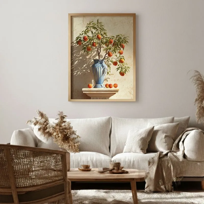 Soft Shadow Play Canvas Wall Painting - Brown Frame media 1