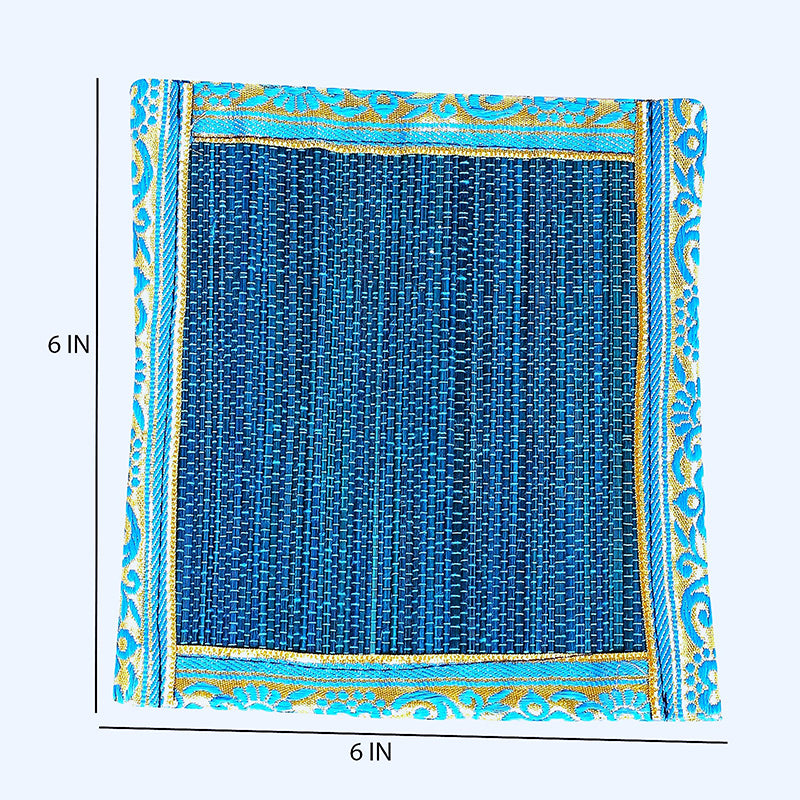 Eco Sip Bamboo Coaster (Blue) - Set Of Four media 5
