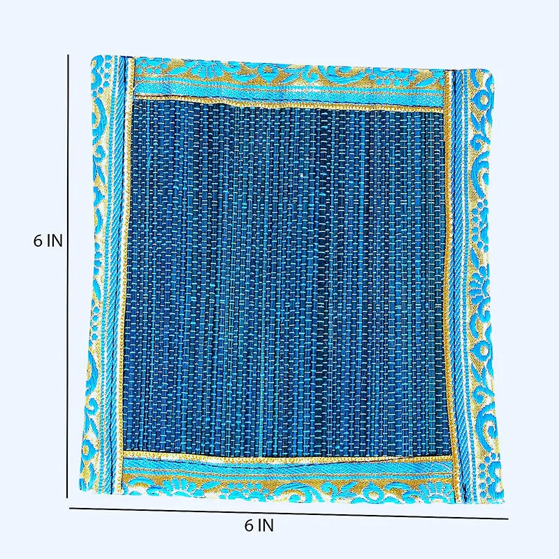 Eco Sip Bamboo Coaster (Blue) - Set Of Four media 5