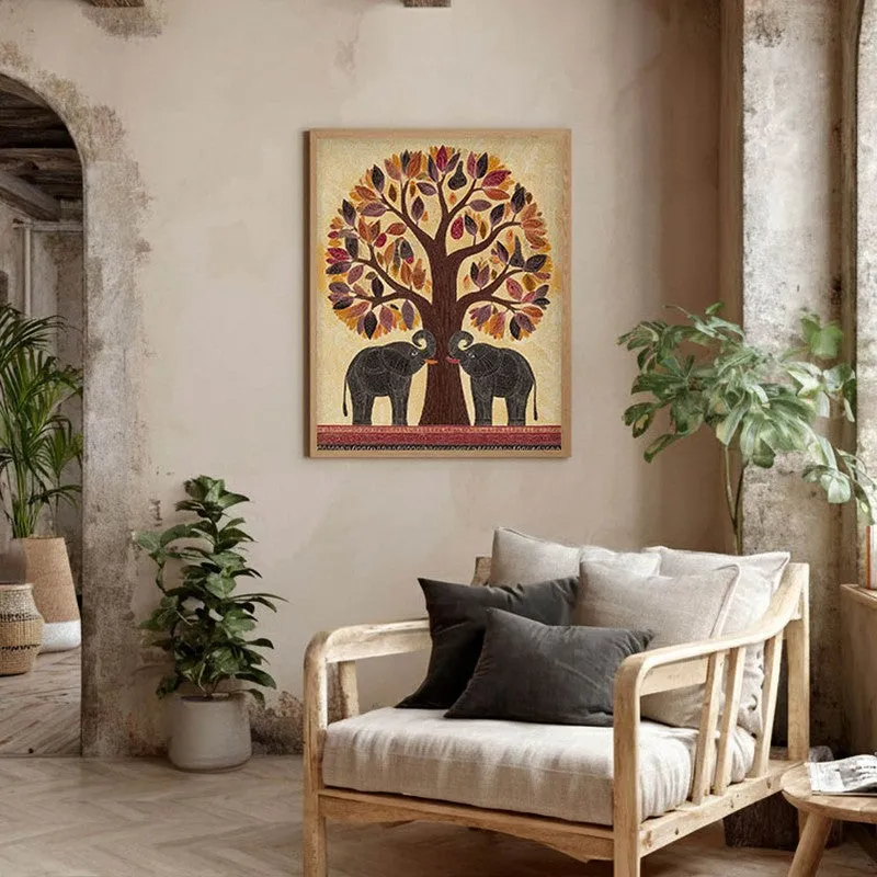 Aranya Canvas Wall Painting With Brown Frame media 6