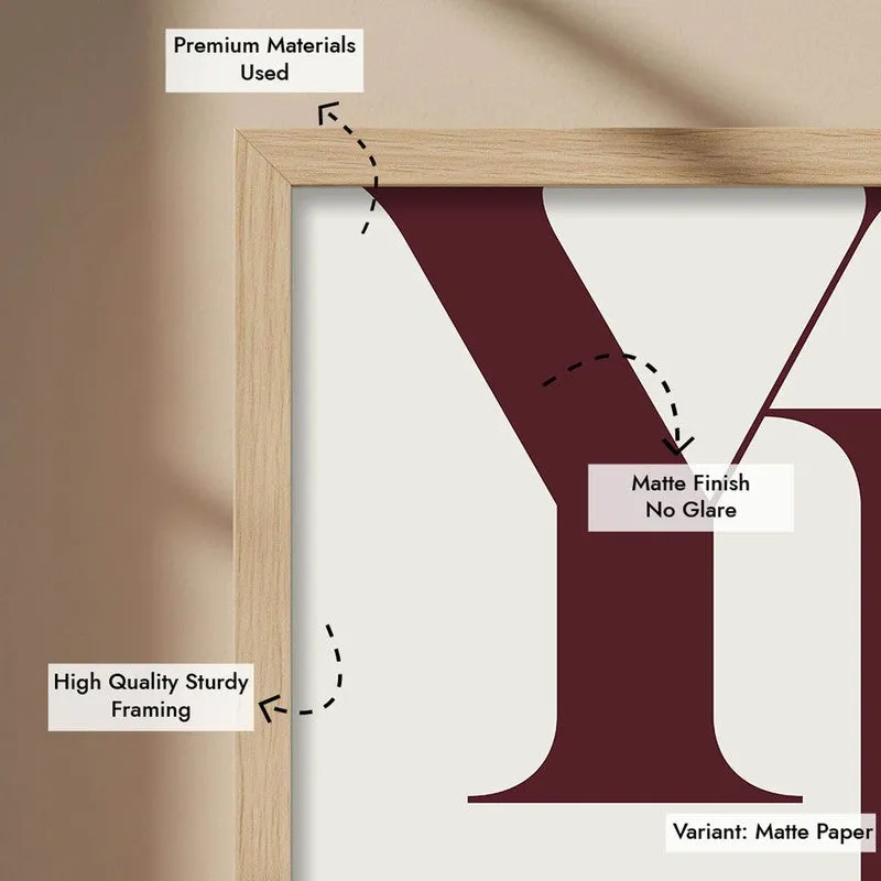 YUM Font Archival Canvas Wall Art - Brown media 9