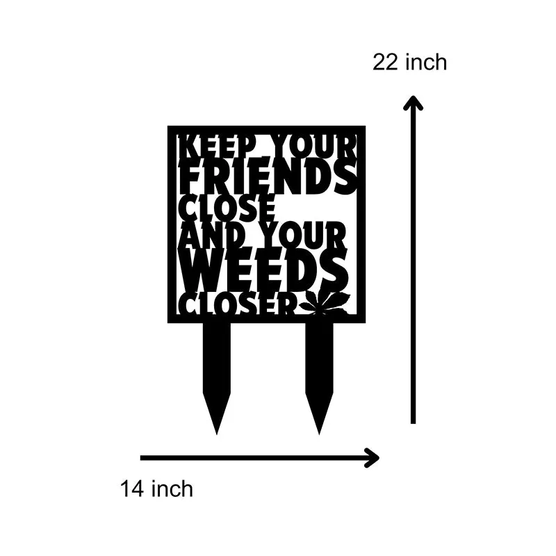 Humorous 'Keep Your Weeds Closer' Garden Stake media 4