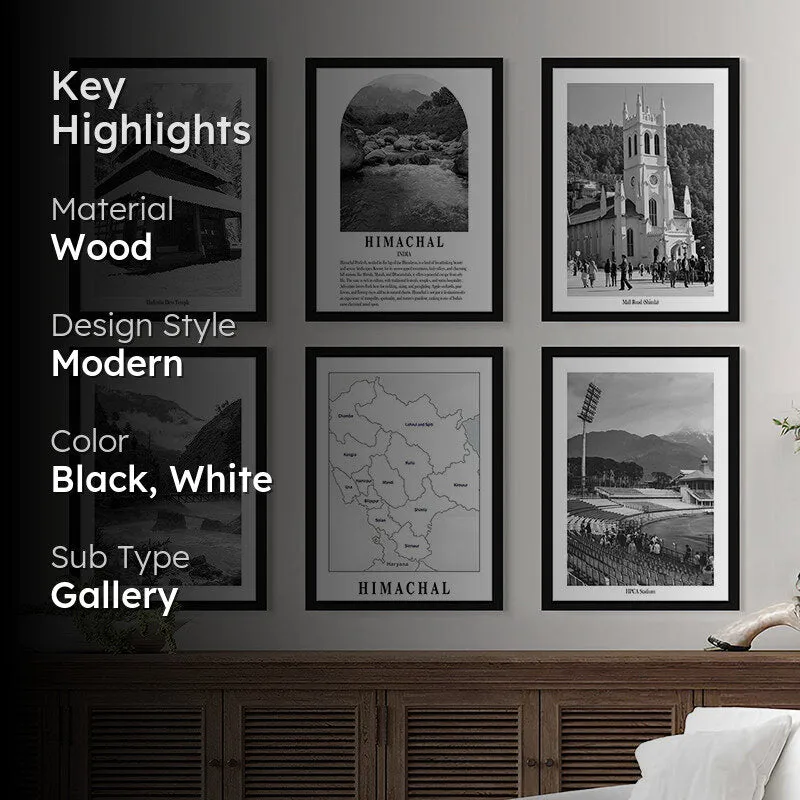 Monochrome Monuments IV Wall Art With Frame - Set Of Six media 2