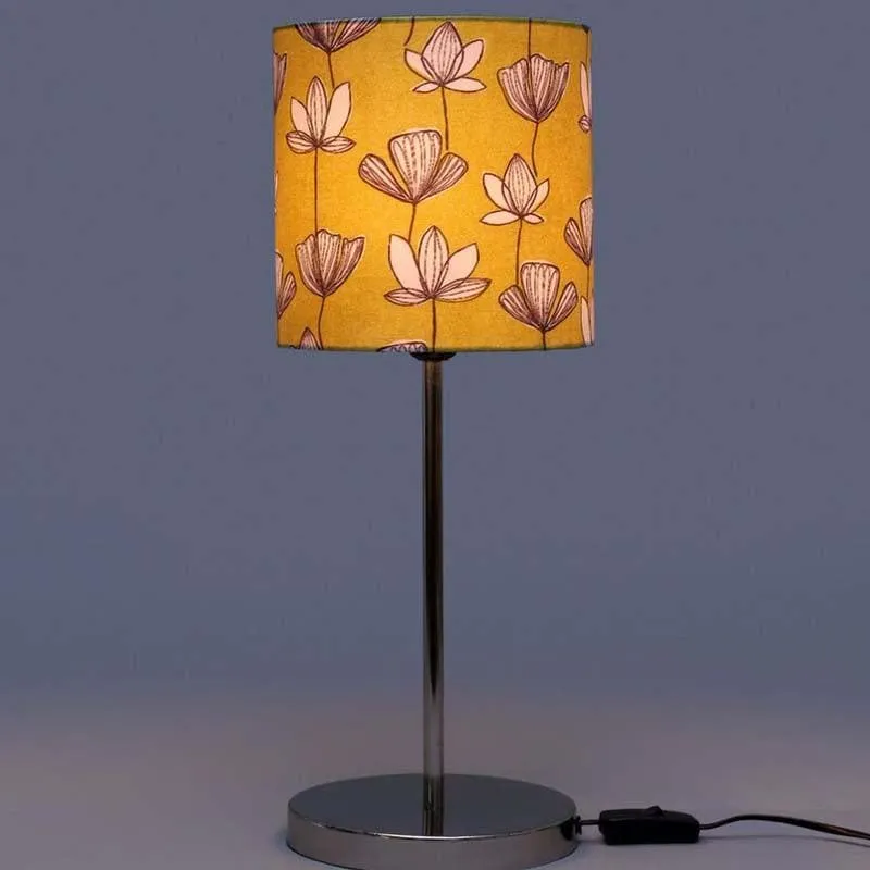 Mustard Muse Fabric Table Lamp - Yellow,White media 5