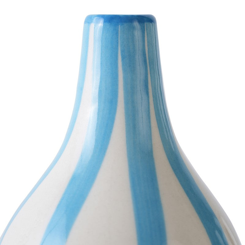 Waveon Ceramic Flower Vase - White,Blue media 6