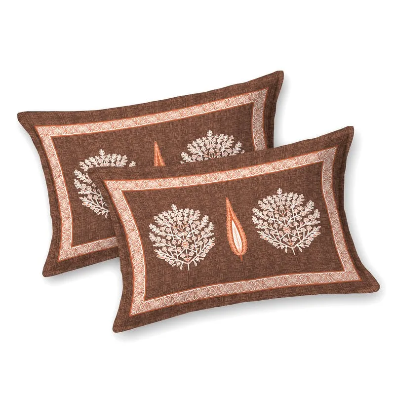 Jaipur Weave Cotton Bedsheet (Brown) - 120 TC media 4