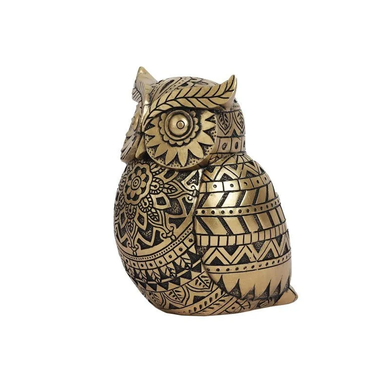 Ornate Lucky Owl Showpiece media 3
