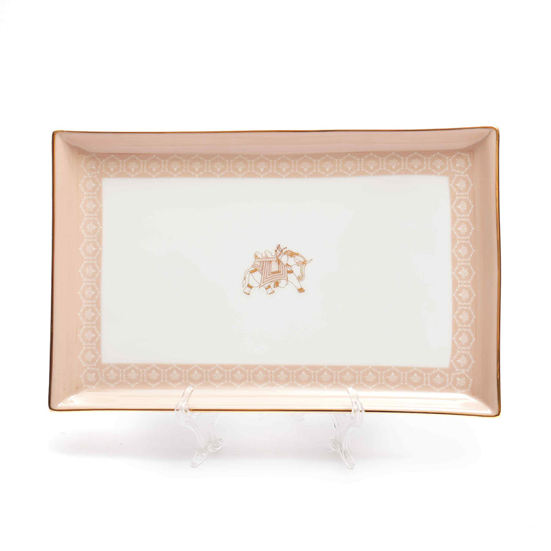 Gilded Legacy Tableware Porcelain Platter - Peach media 2