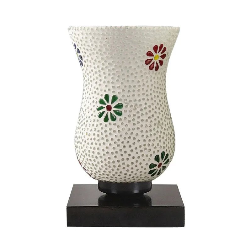 Raynor Mosaic Glass Table Lamp With Wooden Base - Multicolor media 4