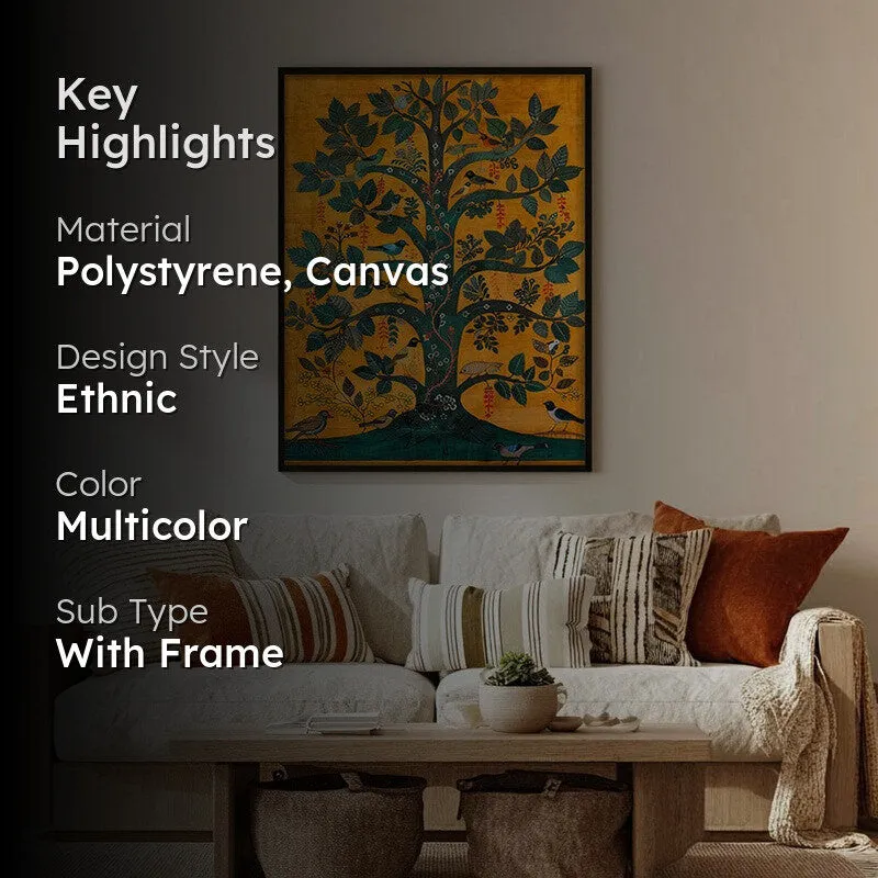 Tree of Life Canvas Wall Painting With Black Frame media 2