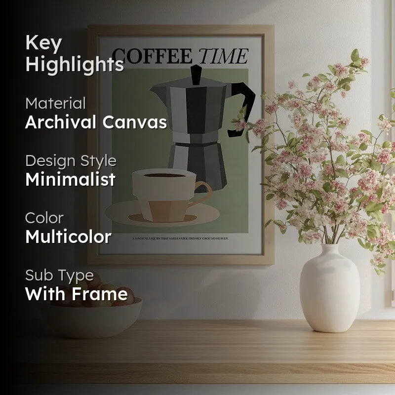 Coffee Bliss Archival Canvas Wall Art - Brown media 2