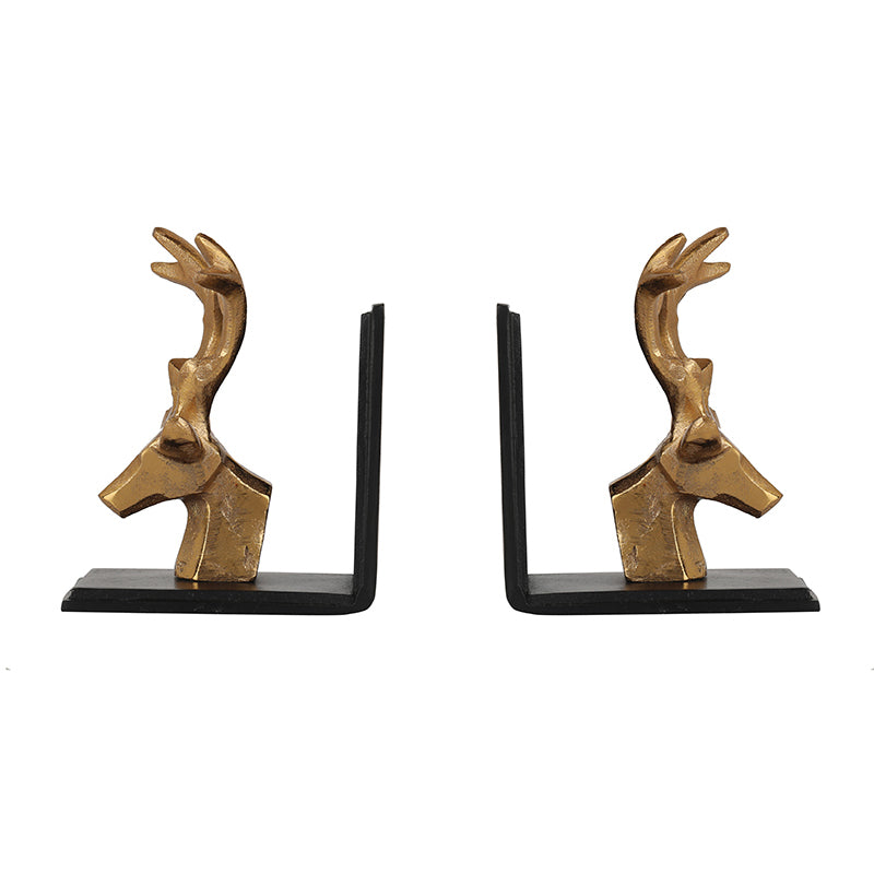 Deer Dimera Book Ends (Gold  & Black) - Set Of Two media 3