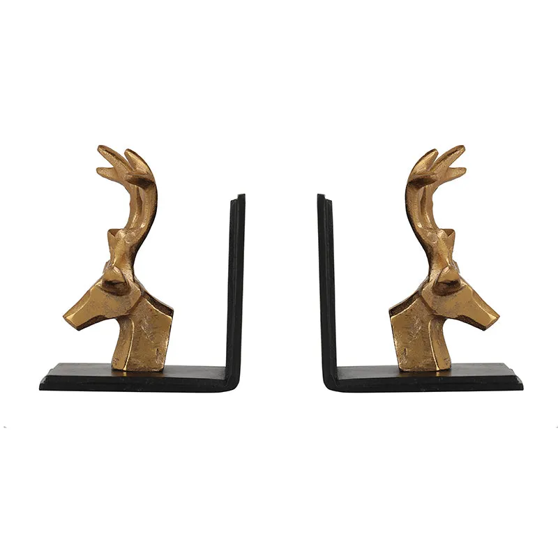 Deer Dimera Book Ends (Gold  & Black) - Set Of Two media 3