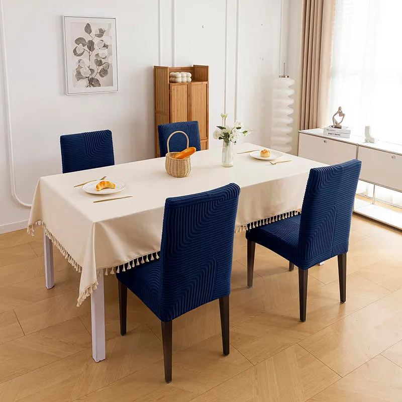 Wrapture Solid Chair Cover (Navy Blue) - Set Of Four media 1