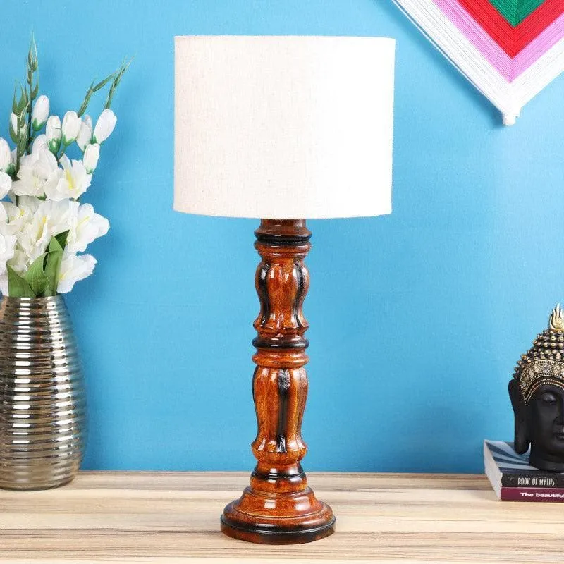 Urbane Gilmore Fabric Table Lamp - White media 1