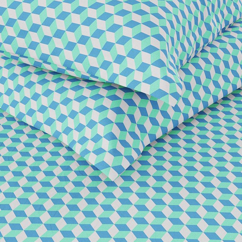 Nautica Velvet Cloud Cotton Bedsheet (Blue) - 160 TC media 5