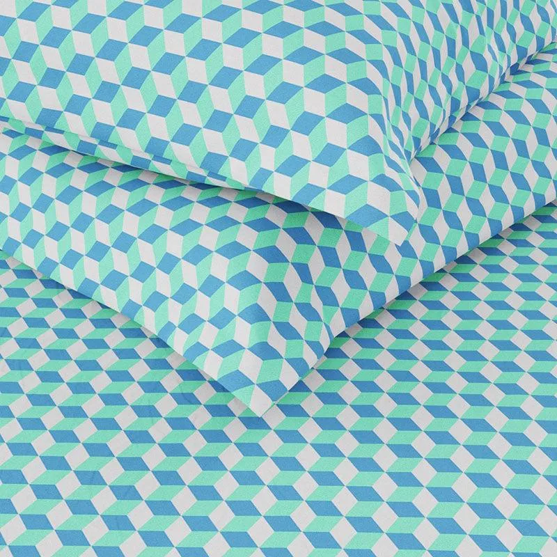 Nautica Velvet Cloud Cotton Bedsheet (Blue) - 160 TC media 5