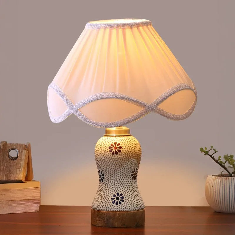 Espera Arc Pleated Wooden Table Lamp - Multicolor media 3