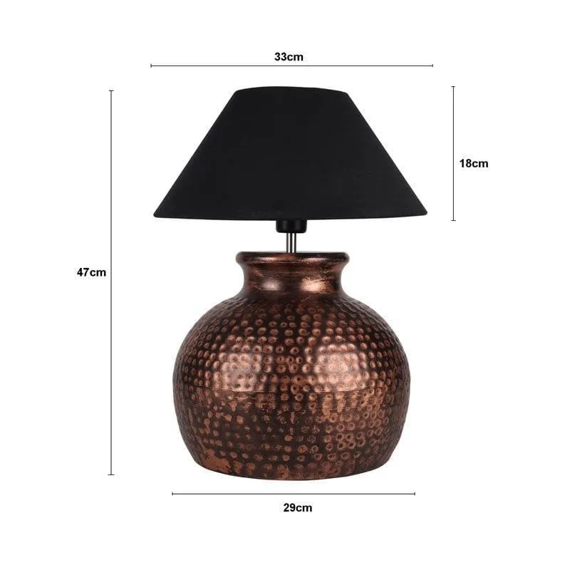 Girisha Fabric Table Lamp - Black,Bronze media 5