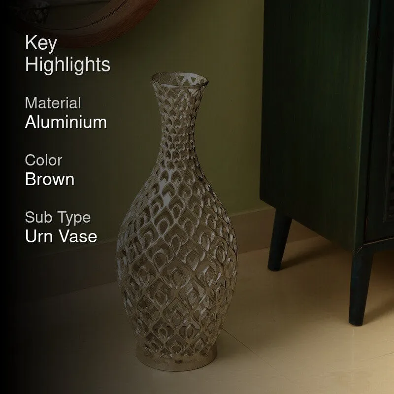Rococo Floor Vase - Silver media 2