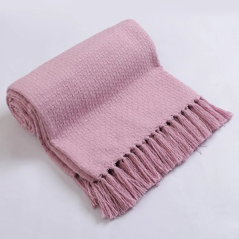 Lattice Luxe Knitted Cotton Throw media 4