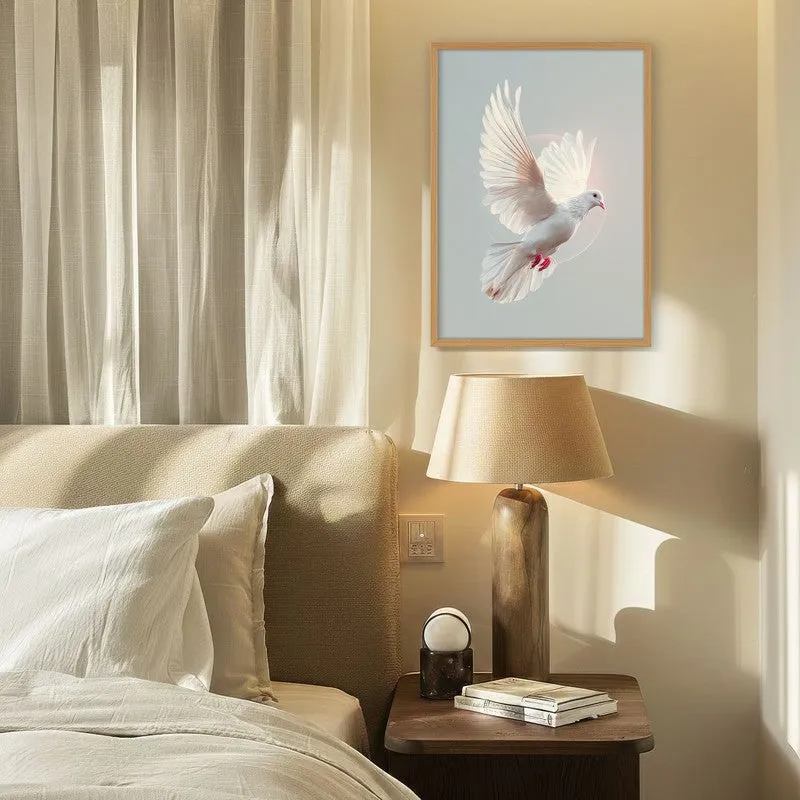 Spirit of Freedom Archival Paper Wall Painting With Brown Frame media 4
