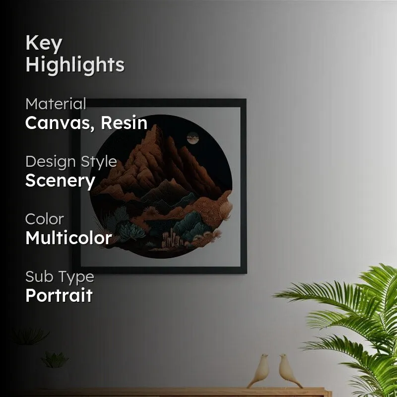 Desert Moonrise Canvas Wall Art media 2