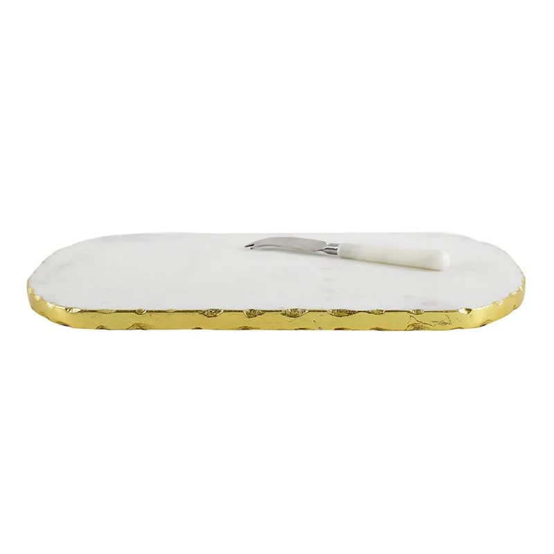 Cortile Marble Platter With Knife - Two Piece Set media 4