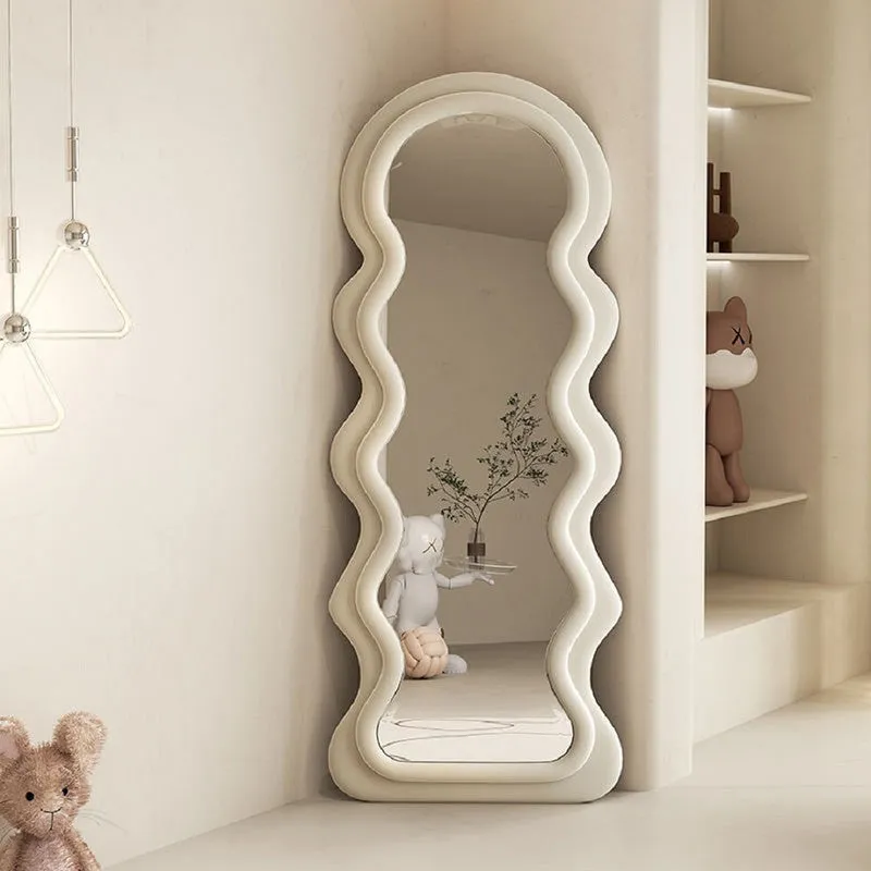 Ripple Edge Floor Mirror - Grey media 7