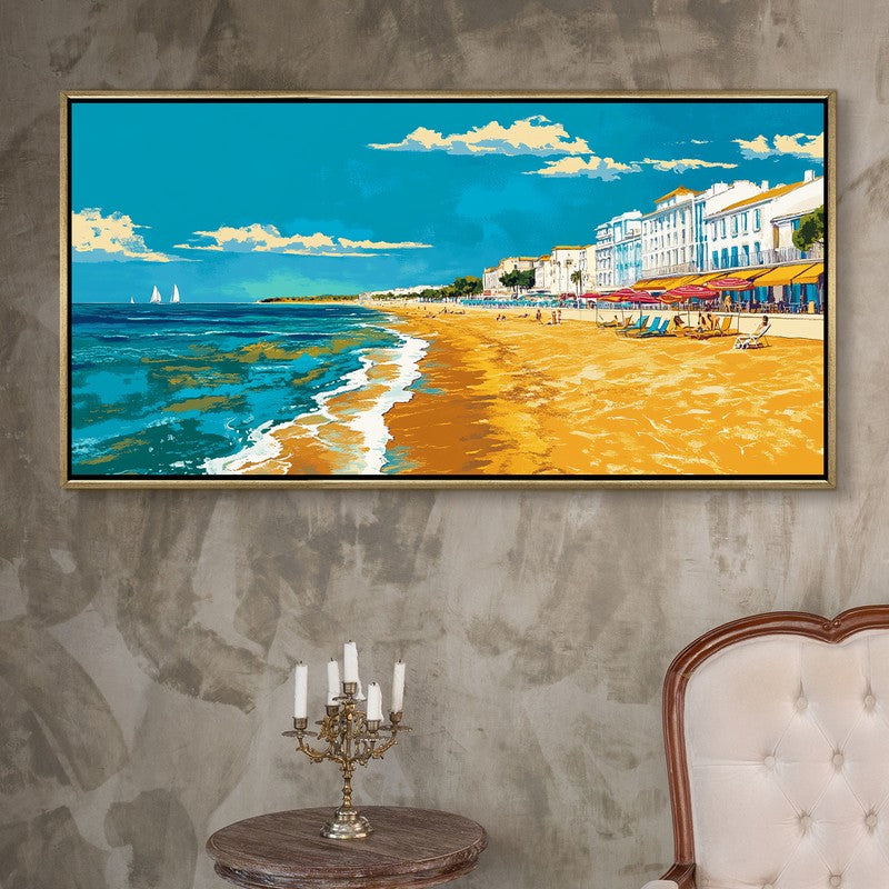 Littoral Canvas Wall Painting With Frame