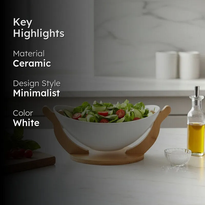 Table Bloom Ceramic Serving Bowls( 900 mL Each) - Set Of Two media 2
