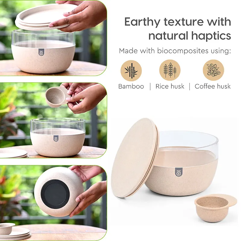Gaea Airtight Mixing Bowl (Beige) - 2100 mL media 4