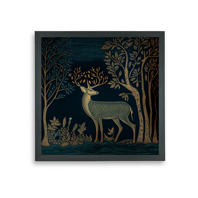 Stag Of Night Wall Art With Resin Frame media 7