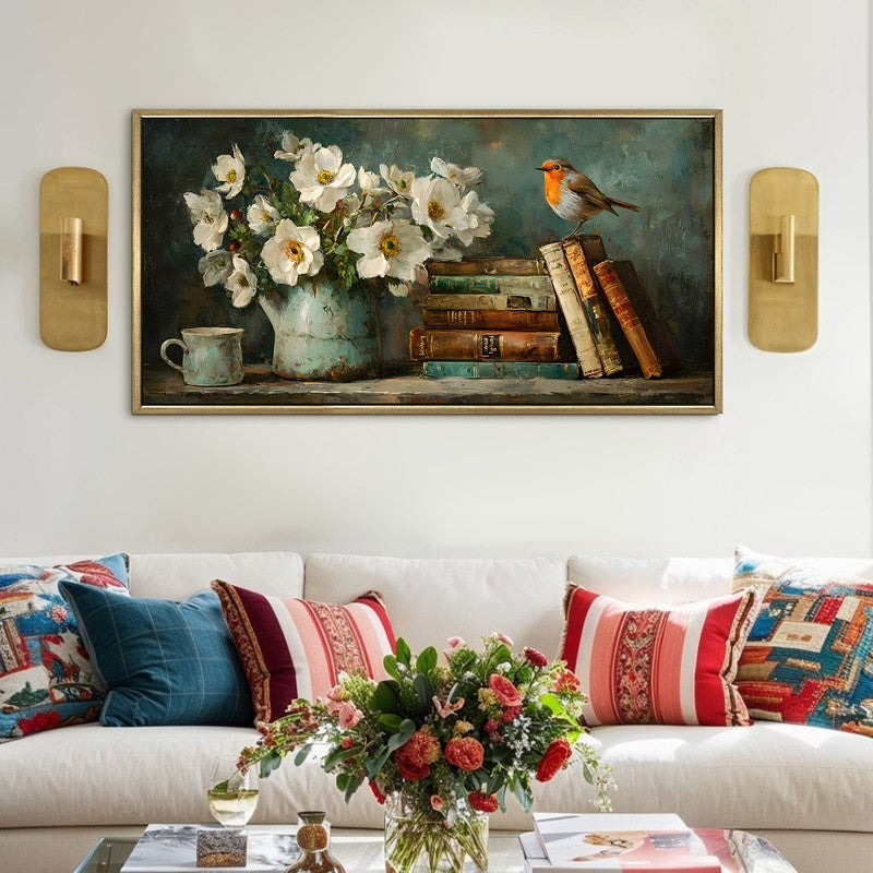 Visual Poetry Canvas Wall Painting With Frame