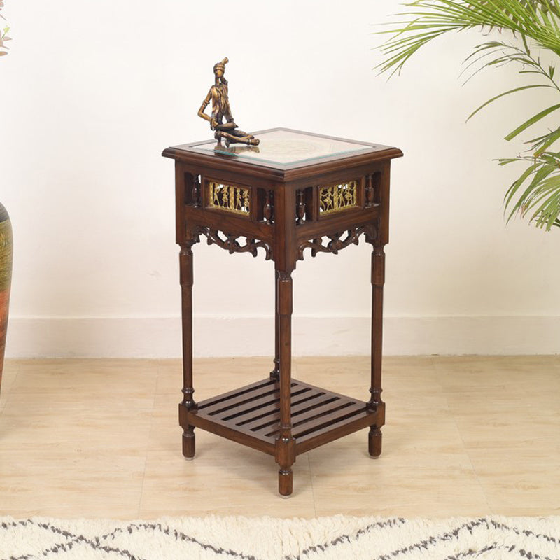 Onyx Teak Wood Side Table