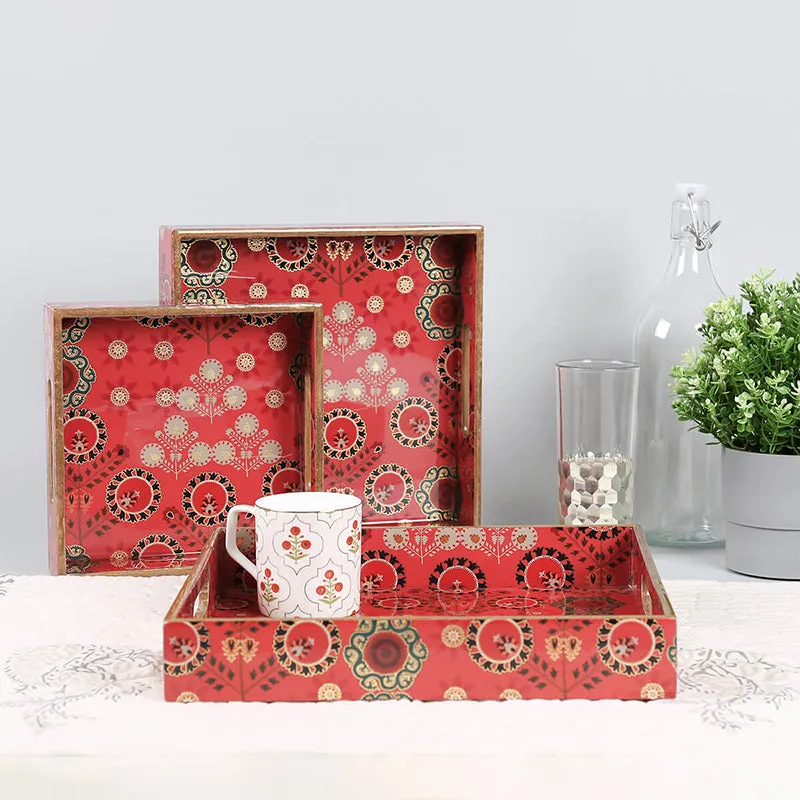 India Circus Adah Square Serving Tray media 4