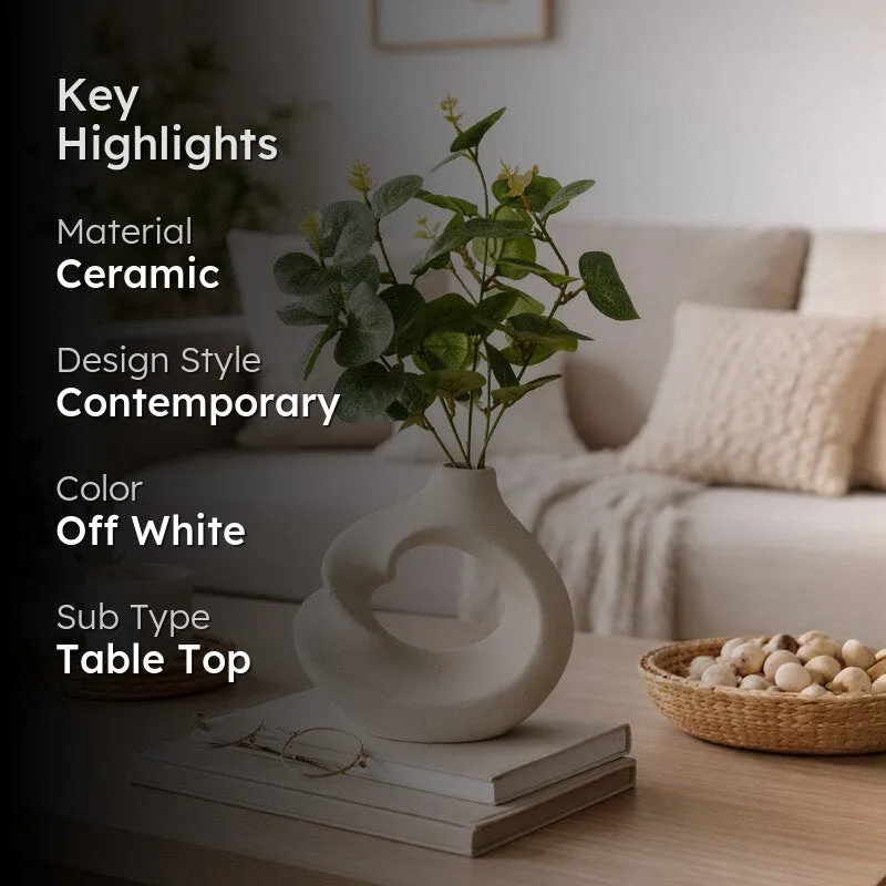 Zen Loop Ceramic Vase media 2