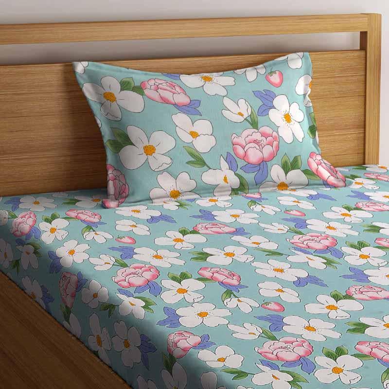 Floral Slumber Printed PolyCotton Bedsheet  - 150 GSM media 3