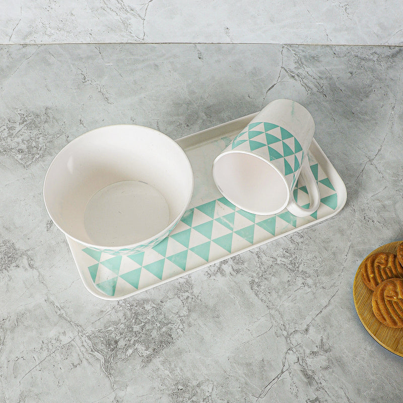 Mivono Serving Set (Blue & White) - Three Piece Set media 3