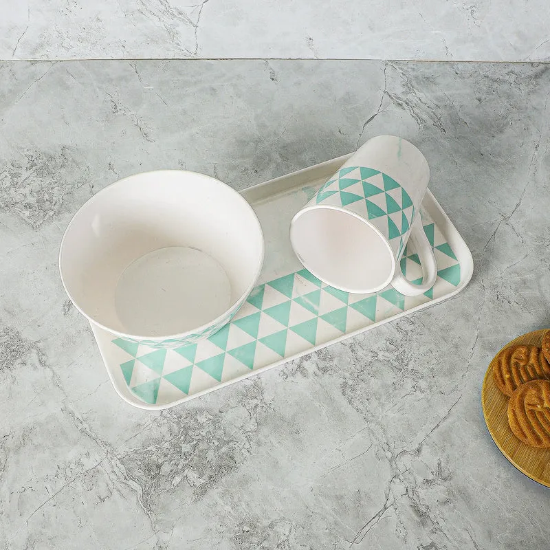 Mivono Serving Set (Blue & White) - Three Piece Set media 3