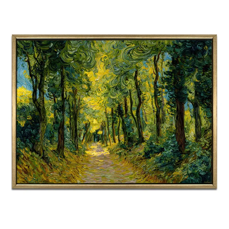 Dappled Walk Canvas Wall Painting With Frame media 3