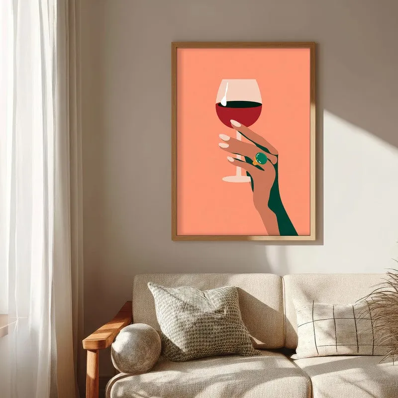 Rubessa Canvas Wall Painting - Brown Frame media 6