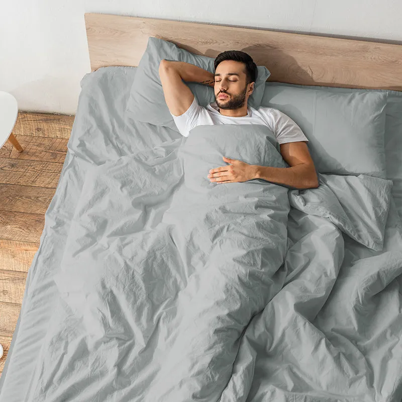 Maison Cotton Duvet Cover (Light Grey) - 200 TC - 5