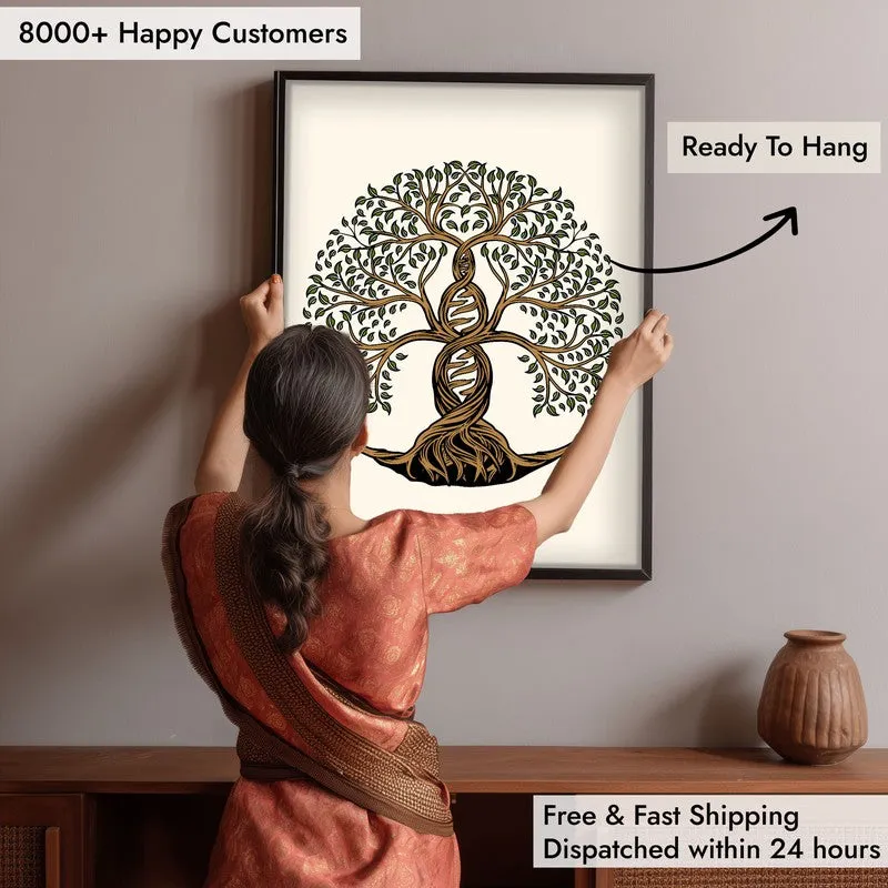 Painted Lotus Archival Paper Wall Art With Frame media 7