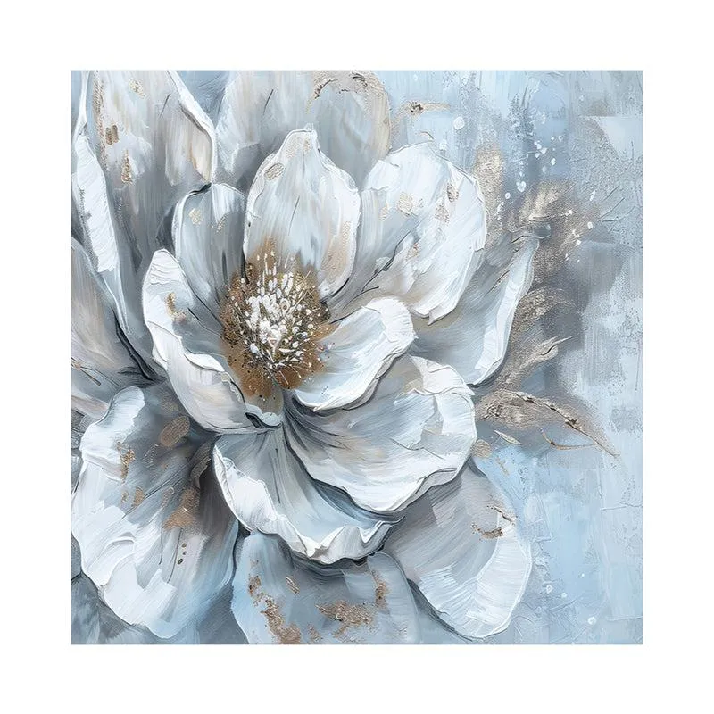 White Floral Wall Painting media 4