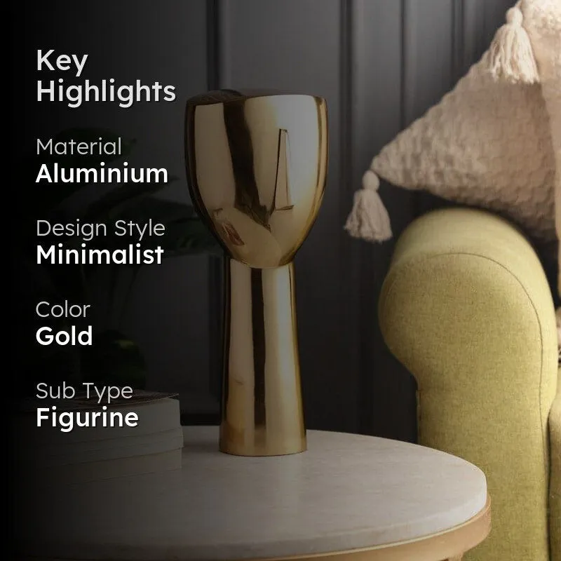 Half Face Showpiece - Gold media 2