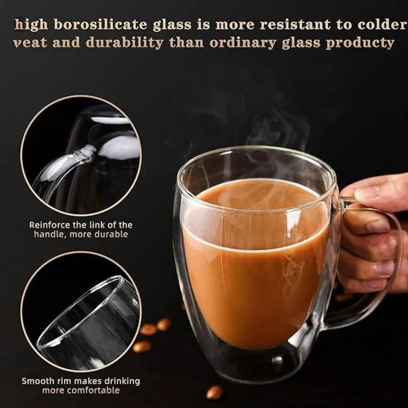 Elegant Glass Coffee Mug (350 mL Each) - Set Of Two media 7