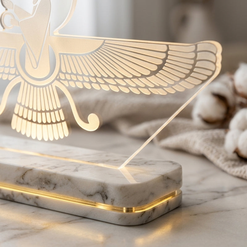 Guardian Angel Acrylic Table Lamp - Transparent media 3