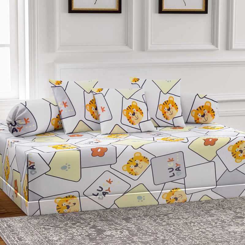 Tiger Time Diwan Set - Six Piece Set