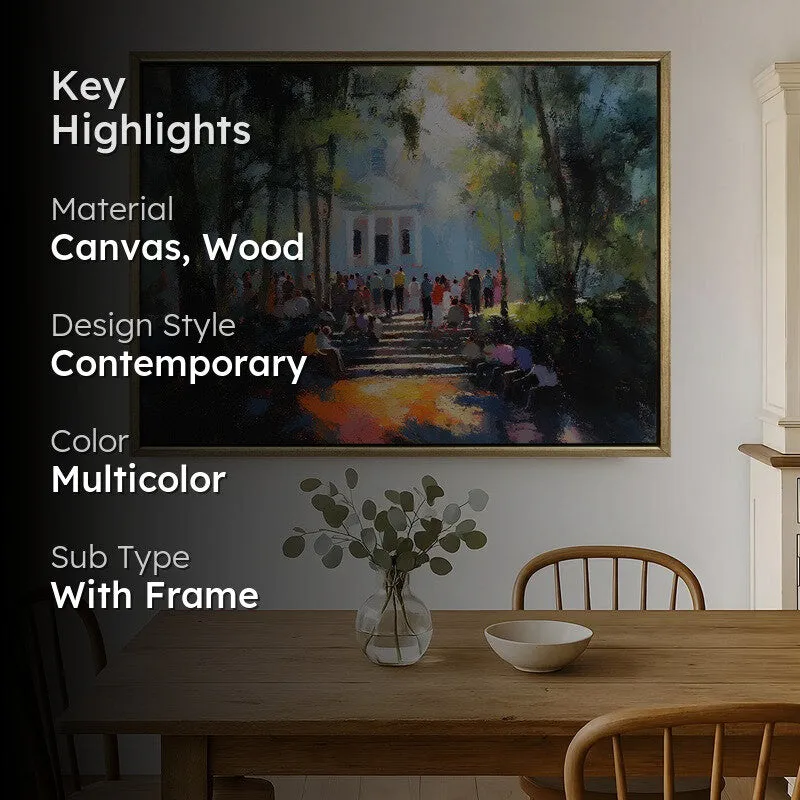 Forest Celebration Canvas Wall Painting With Frame media 2